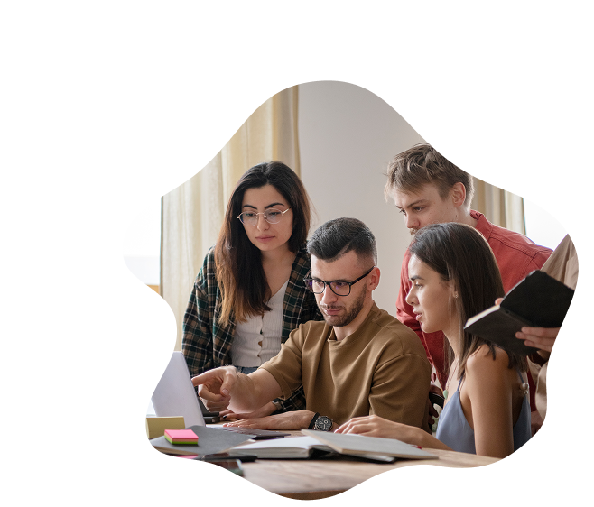 Students learning together